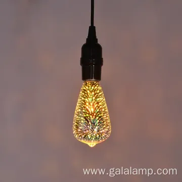 Festive Fireworks: Colorful 3D Glass LED Bulbs